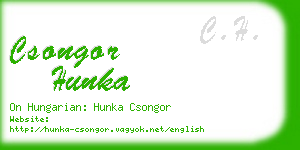 csongor hunka business card